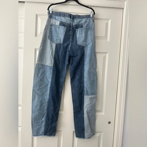 GAP Unisex denim Patchwork barrel Jeans - Picture 1 of 4